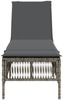 vidaXL Sonnenliege mit Auflage Grau Poly Rattan 4002739 Bild 4