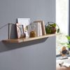 Kadima Design Wandregal "Tevere": Industrie-Stil, Mango Massivholz/Eisen, 100x25x22 cm. 100x22x25 cm Bild 4