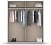 rauch Kleiderschrank, Schwebetürenschrank SUBITO, 2-türig, 2 Spiegeltüren, Alpinweiß, 181 x 197 x 61 cm Bild 5