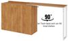 Flieks Schrankbett Klappbett 90x200 cm mit drehbarem Schreibtisch & Matratze & Rollen Bild 4