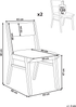 Esszimmerstuhl 2er Set ENOLA Holz Braun Hellbeige Bild 2