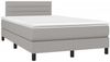 vidaXL Boxspringbett mit Matratze & LED Hellgrau 120x190 cm Stoff 3270046 Bild 3
