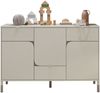 Kommode Harmony 3D3S HR06 mit 3 Drehtüren und 3 Schubladen (Farbe: Cashmere / Cashmere + Trüffel) Bild 3