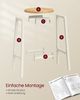 Vasagle Barhocker, 2er Set Barstühle, Küchenstühle mit stabilem Stahlgestell, Höhe 65 cm, rund, einfache Montage, Industriestil, Eichenbeige-Weiß von Songmics CBL032W09 Bild 5