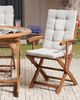 Set mit 2 Stühlen und Sitzkissen MAUI PREMIUM Akazienholz Hellbeige Bild 3