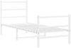 vidaXL Bettgestell mit Kopf- und Fußteil Metall Weiß 80x200 cm 355423 Bild 3
