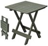 Spetebo Kunststoff Klapptisch Adige 45x43 cm - waldgrün - Garten Beistelltisch klappbar - Beistelltisch Campingtisch Teetisch Balkontisch Tisch dunkelgrün klein Bild 4
