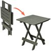 Spetebo Kunststoff Klapptisch Adige 45x43 cm - waldgrün - Garten Beistelltisch klappbar - Beistelltisch Campingtisch Teetisch Balkontisch Tisch dunkelgrün klein Bild 3