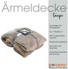 Kuscheldecke Ärmeldecke TV-Decke 170x200 cm XXL mit Taschen und Ärmeln Taupe Bild 2