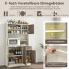 COSTWAY Küchenbuffet mit Arbeitsplatte, Vorratschrank, Küchenschrank, 180cm Bild 3