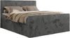 Boxspringbett, Doppelbett mit zwei Bettkästen und hohem Kopfteil aus Cordstoff - TILIANO DUO - 180 x 200 cm - Grau Cord - H4 Bild 5