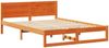 vidaXL Bettrahmen Wachsbraun 140 x 200 cm Massives Kiefernholz 873273 Bild 4