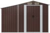 vidaXL Gerätehaus Braun 277x93x179 cm Verzinkter Stahl 364520 Bild 3