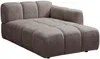 Vente-unique - CARLIVI Sofa Stoff Schokoladenbraun - B 170 cm x H 73 cm x L 288 cm Bild 2