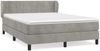 vidaXL Boxspringbett mit Matratze Hellgrau 140x200 cm Samt 3127493 Bild 2