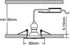 Runde Einbaustrahler Decke JURA 3er Set Ø 8,3cm schwenkbar Silber matt GU10 Bild 5