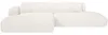 Vente-unique - POGNI Sofa Stoff Weiß - B 160 cm x H 73 cm x L 300 cm Bild 2