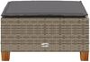 vidaXL Gartenhocker mit Kissen Grau 63,5x56x32 cm Poly Rattan 365912 Bild 5
