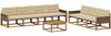 vidaXL Outdoor-Sofagarnitur mit Kissen 8 pcs Natur und Beige 3381293 Bild 2