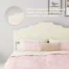 Modern minimalist soft bed, comfortable and soft headboard, 160*200CM,beige , multifunctional bedroom furniture, bed frame with low box does not include pneumatic rod,include 160*200CM mattress. Bild 5