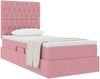 vidaXL Aufbewahrungsbett mit Matratze Rosa 100 x 200 cm Samt 3372074 Bild 3