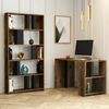 Dmora Schreibtisch Atene, Mehrzweckschreibtisch, Bürotisch für PC, Eckschreibtisch, 120x60h75 cm, Walnuss und Anthrazit Bild 2