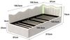 Gdood Polsterbett Doppelbett Daybett Tagesbett LED (Hydraulisch hebbarer Stauraum, Geeignet für Jungen und Mädchen), Mit LED-Beleuchtung, Lattenrost, Samt, 90x200 cm Bild 2