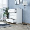 Roomart SIFO Mehrzweckschrank mit 4 Schubladen – Aufbewahrungsschrank & Kommode für Wohnzimmer, Schlafzimmer, Esszimmer oder Büro – Modernes Design • Weiß Bild 5