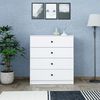 Roomart SIFO Mehrzweckschrank mit 4 Schubladen – Aufbewahrungsschrank & Kommode für Wohnzimmer, Schlafzimmer, Esszimmer oder Büro – Modernes Design • Weiß Bild 2