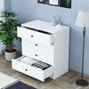 Roomart SIFO Mehrzweckschrank mit 4 Schubladen – Aufbewahrungsschrank & Kommode für Wohnzimmer, Schlafzimmer, Esszimmer oder Büro – Modernes Design • Weiß Bild 4