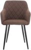 CLP 4er Set Esszimmerstuhl Shila Gesteppt,braun Stoff Bild 3