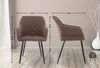 CLP 4er Set Esszimmerstuhl Shila Gesteppt,braun Stoff Bild 2