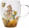 Disney Glas Designer Pastell Glas Belle Die Schöne & das Biest 3D Blumen Effekt, 1-tlg. Bild 3