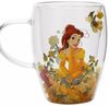 Disney Glas Designer Pastell Glas Belle Die Schöne & das Biest 3D Blumen Effekt, 1-tlg. Bild 2