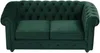 Vente-unique - CHESTERFIELD Sofa SamtStoff Grün - B 88 cm x H 72 cm x L 165 cm Bild 2