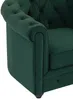 Vente-unique - CHESTERFIELD Sofa SamtStoff Grün - B 88 cm x H 72 cm x L 165 cm Bild 3