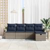 vidaXL Gartensofa-set mit Kissen mit Speicher 5 pcs Poly Rattan 3360196 Bild 3