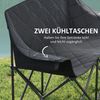 Campingstuhl Doppel, faltbar mit Kühltaschen, 145 x 60 x 92 cm, Schwarz Bild 5