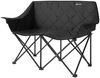 Campingstuhl Doppel, faltbar mit Kühltaschen, 145 x 60 x 92 cm, Schwarz Bild 2