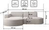 Kaiser Möbel Ecksofa Designer MODENA STUDIO L stoff Poso, Neve, Quelle Bild 3