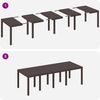 vidaXL Gartentisch Braun 250 x 100 x 73 cm Poly-Rattan 3378517 Bild 3