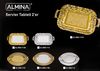 2er-Set Serviertabletts aus hochwertigem 18/10 Edelstahl – Funktionalität trifft auf Eleganz Motiv 7 Gold Bild 5