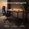 Desktronic Elektrisch höhenverstellbarer Schreibtisch HomeMax 160x80 cm Schwarz/Weiß mit Memory-Funktion, Anti-Kollisions Technologie, USB-A und USB-C-Ladeanschlüssen Bild 5