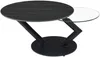 Vente-unique - ELDOVA Couchtisch GlasKeramik TransparentSchwarz - B 80 cm x H 43 cm x L 130 cm80 cm Bild 5