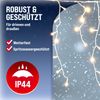Deuba Lichterkette 10m 200 LED Innen & Außen Warmweiß Regenlichterkette Weihnachten Deko Regen Bild 3