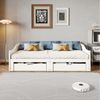 Gdood Schlafsofa Stauraumbett Daybett Tagesbett Ausziehbett, Holzbett, Mit 2 Schubladen, 90x200 cm/180x200 cm, Lattenrost Bild 3