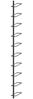 vidaXL Wand-Weinregal für 10 Flaschen Schwarz Metall 289566 Bild 4