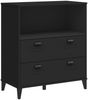 Bücherschrank, Bücherregal VIKEN Schwarz 80 x 40 x 90 cm Holzwerkstoff Bild 2