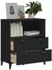 Bücherschrank, Bücherregal VIKEN Schwarz 80 x 40 x 90 cm Holzwerkstoff Bild 4