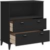 Bücherschrank, Bücherregal VIKEN Schwarz 80 x 40 x 90 cm Holzwerkstoff Bild 5